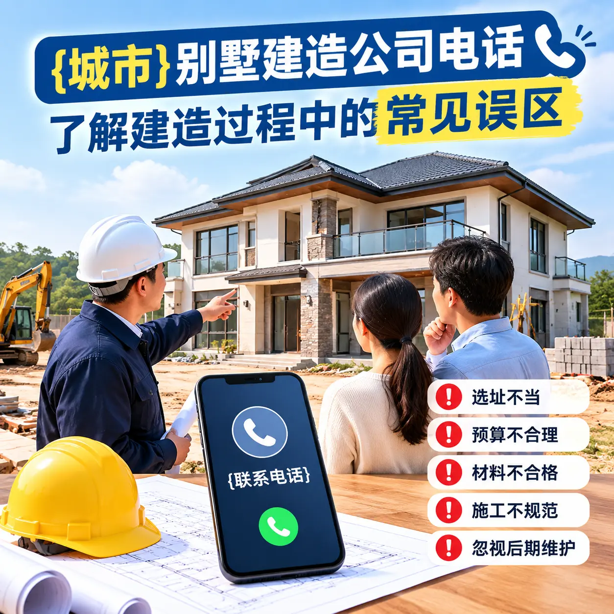 天柱别墅建造公司电话,了解建造过程中的常见误区